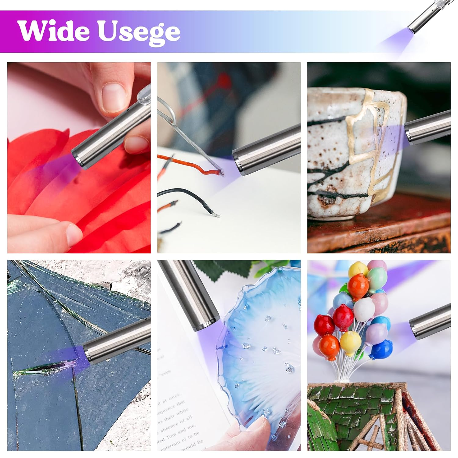 LET'S RESIN UV Resin Kit with Light, Bonding&Curing in Seconds, 30G UV Resin with Flashlight for Welding, Jewelry UV Glue Adhesive for Plastic Repair, Glass Light, Craft Decor image number 5