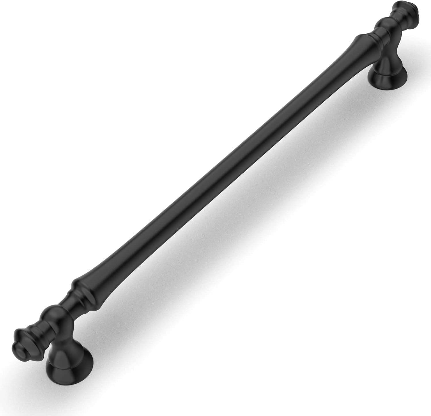 Amerdeco 10 Pack Matte Black Zinc Cabinet Pulls 5 Inch(128Mm) Hole Center Cabinet Hardware Kitchen Cabinet Handles for Bathroom Drawer Pulls Dresser Pulls ZH0014