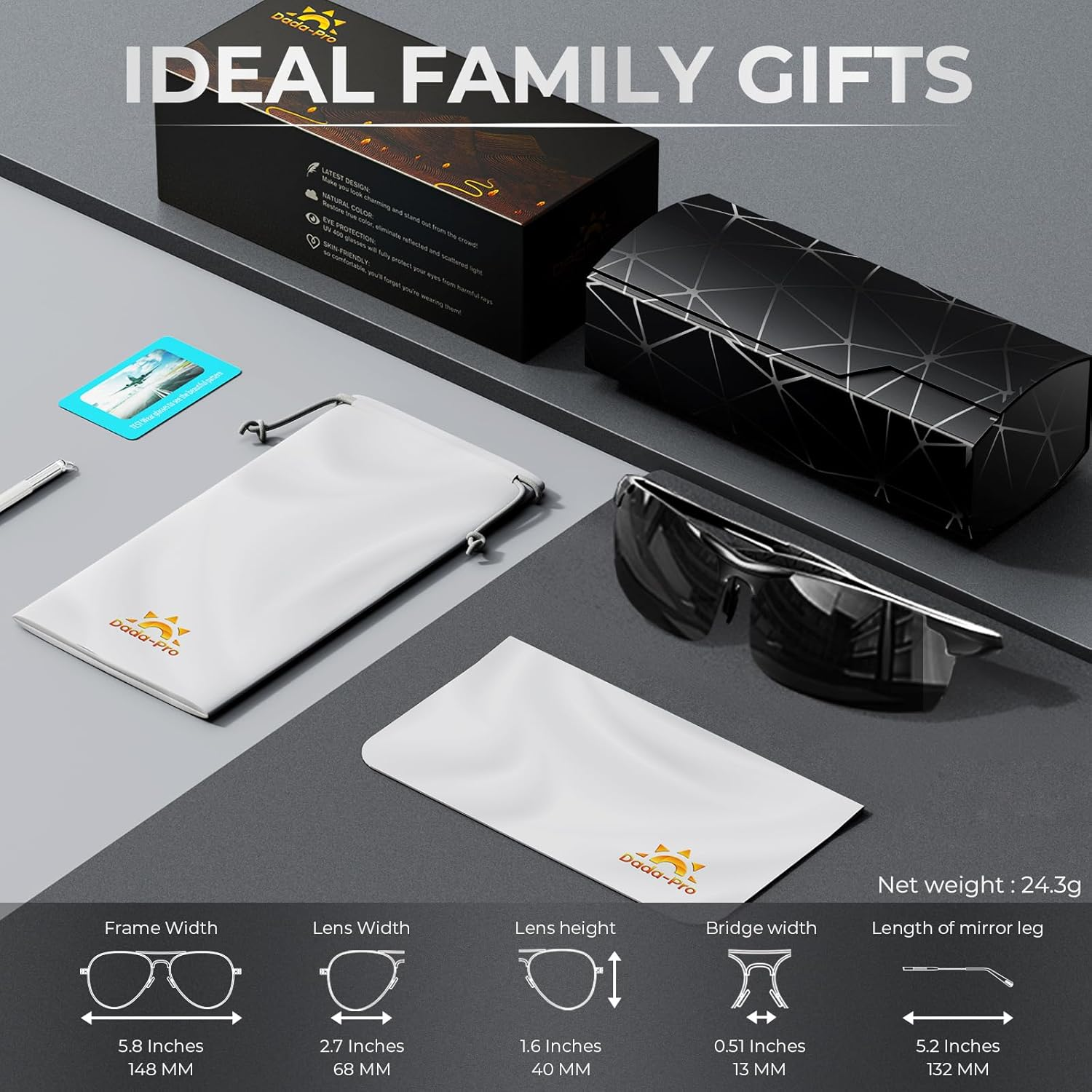 DADA-PRO Polarised Sunglasses Mens Running Driving Cycling Sports Wrap around Sun Glasses Designer UV Protection Mirrored Shades for Fishing Hiking 8177