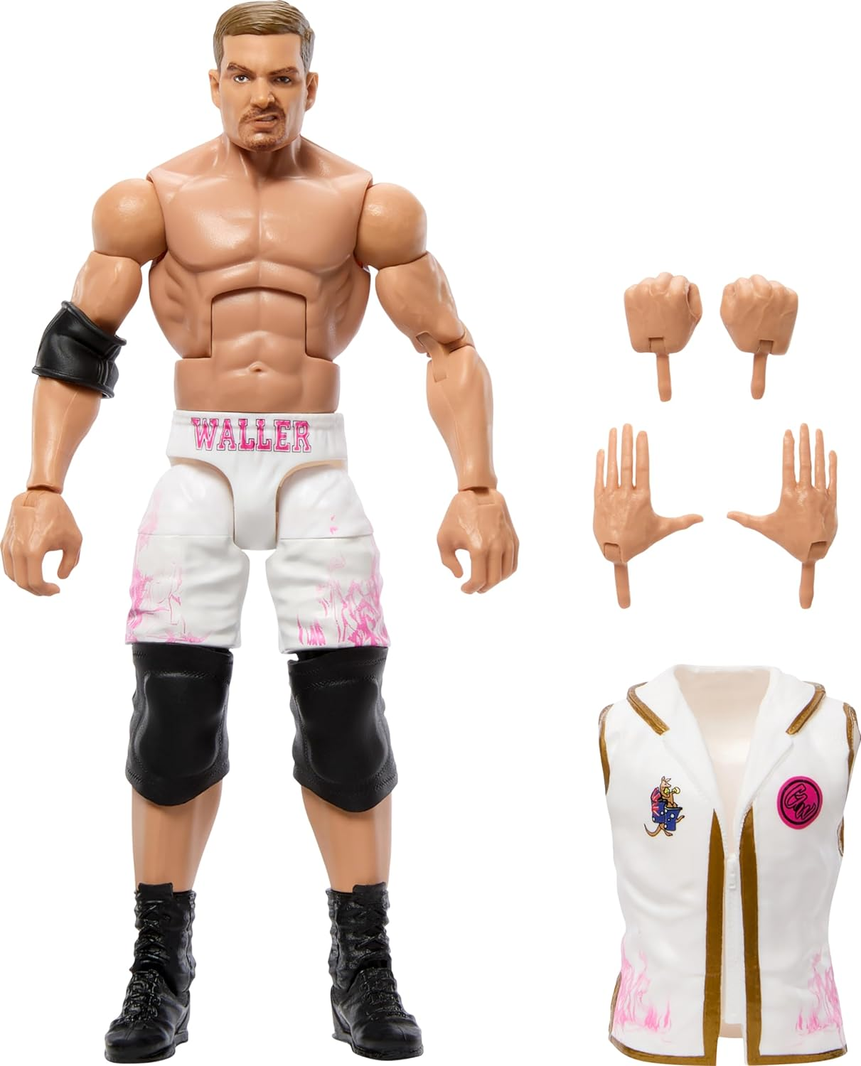 WWE Elite Action Figure & Accessories, 6-Inch Collectible Grayson Waller with 25 Articulation Points, Life-Like Look & Swappable Hands image number 4