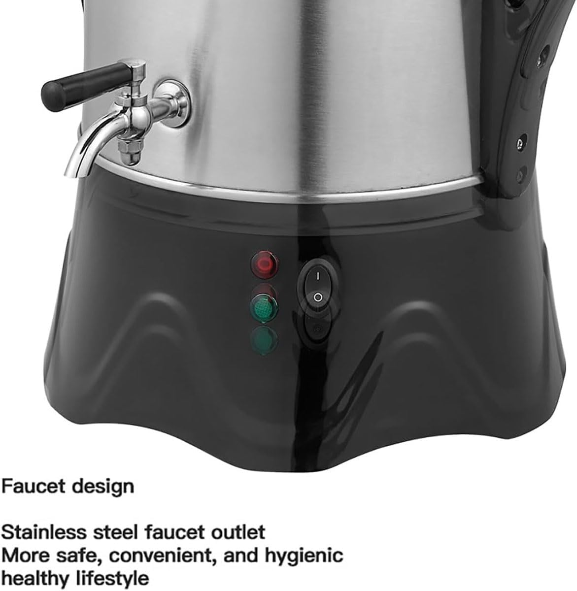 Electric Turkish Tea Maker, 3L Stainless Steel Teapot, 1L Ceramic Teapot, Electric Turkish Samovar with Keep Warm Function, for Coffee, Scented Tea, Turkish Tea(Black) image number 4