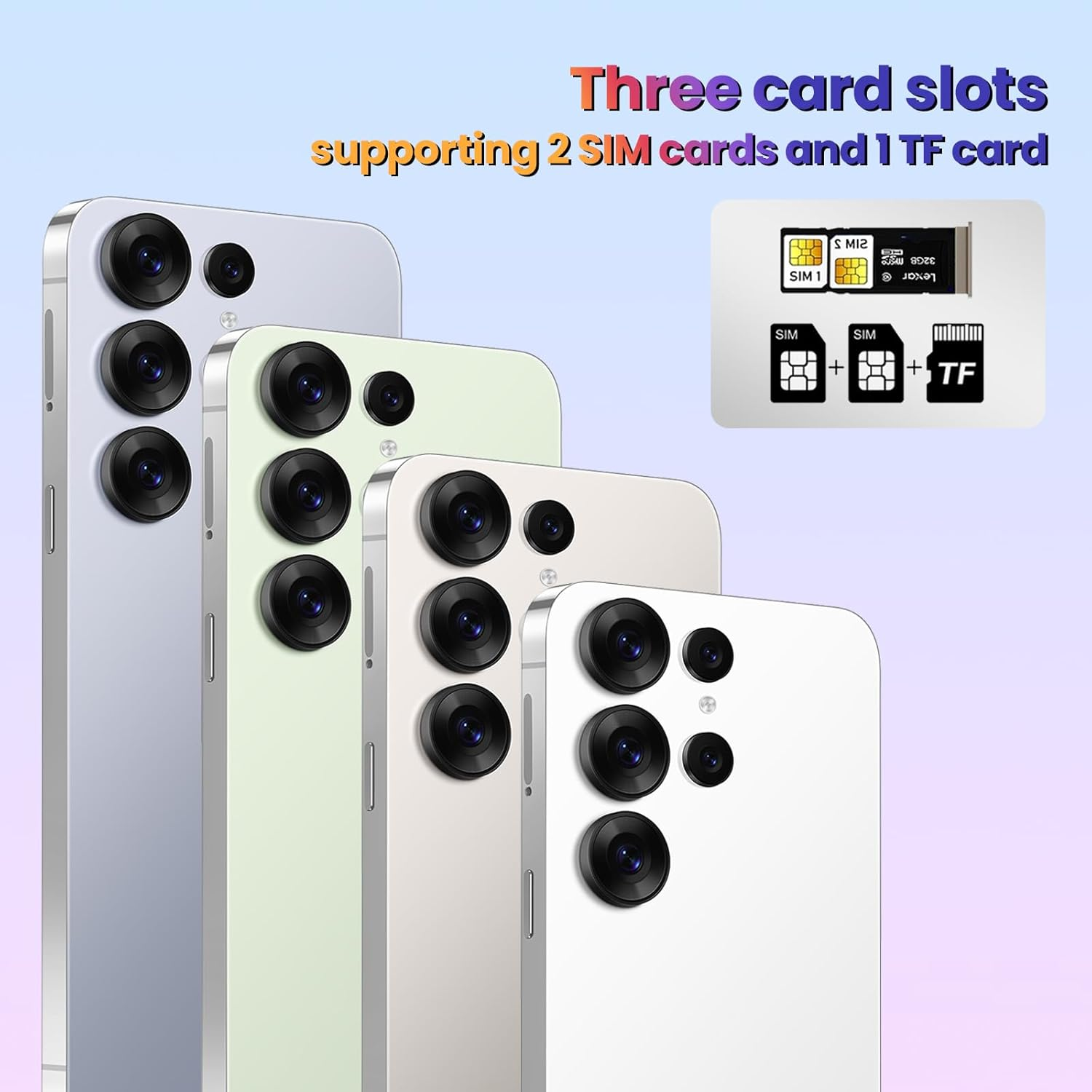 Fine Life Pro Unlocked Android Phone, Support 4G LTE FDD TDD, 6.52 Inch Screen, 4GRAM+64GROM/TF256GB, 13MP Digital Zoom Camera, Android 11 OS, Eight Core High-Speed Chip (9, Purple)