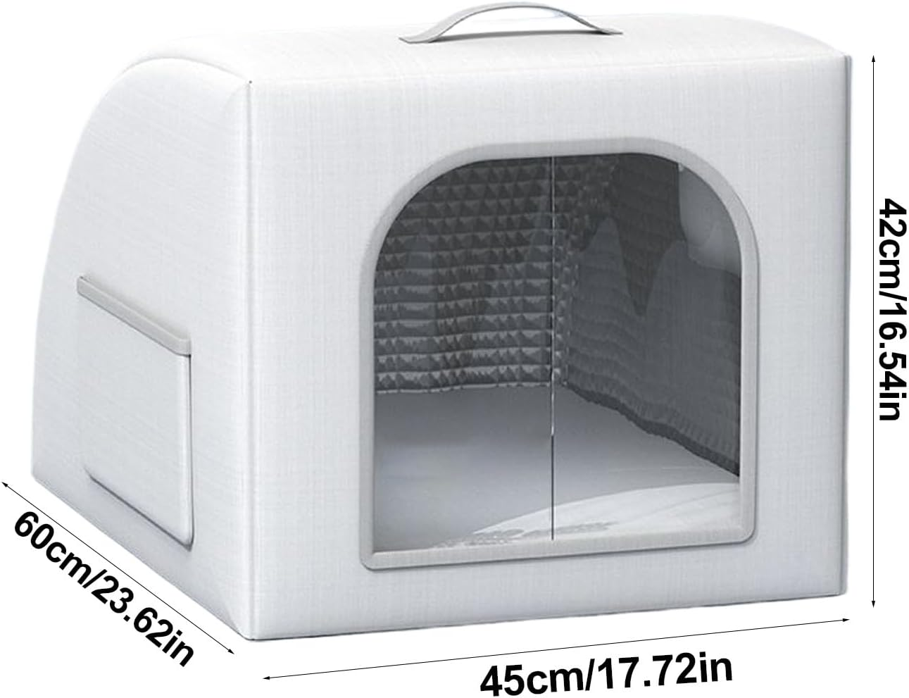 Cooling Outdoor Cat House | Foldable Cats Dogs Cooling House - Cushion Bed Portable Pet Cave Box Weatherproof with Ice Bags for Camping Beach Patio Travel Balcony image number 6
