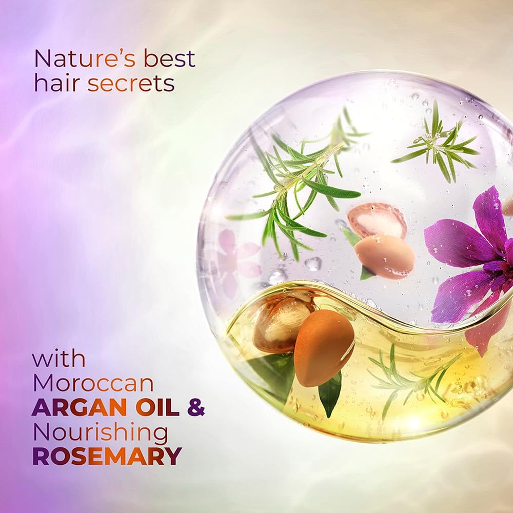 Sunsilk Argan Oil & Rosemary Frizz Smooth Oil Blends Shampoo | for Frizzy Hair | with No Added Parabens | 700 ML image number 2