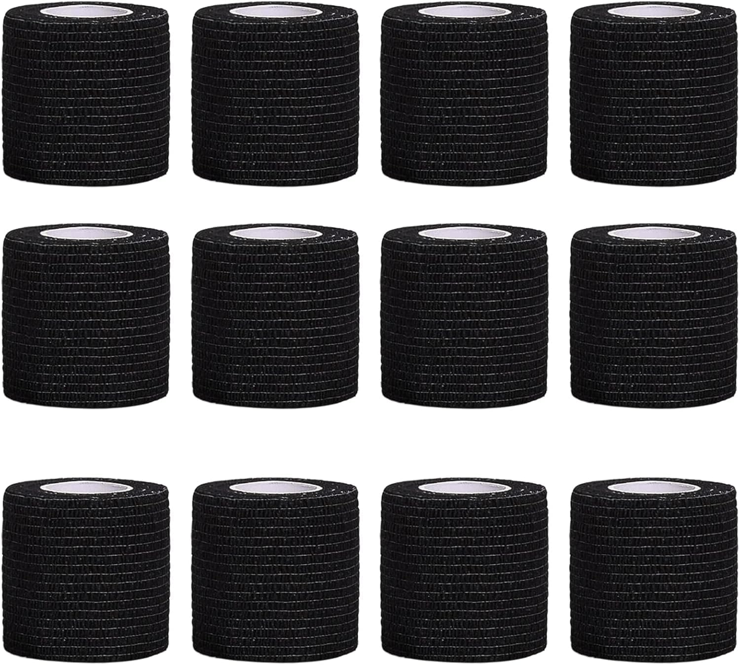 Self Adhesive Cohesive Bandages Elastic Athletic Sports Tape, 12Rolls Pet Vet Wrap Tape Non-Woven Cohesive Gauze Rolls, Self Adhesive Elastic Protective Bandages Non Woven Cohesive Wrap image number 1