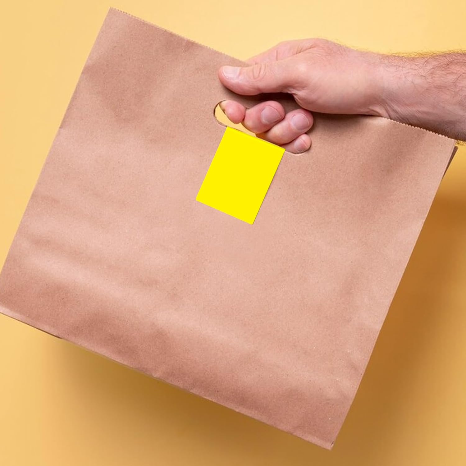 YIKIADA Rectangular Yellow Color Coding Label 2 X 4 Inch Self Adhesive Vinyl Waterproof Writable Removable Sticker Roll for DIY Office School Supplies Inventory Name Price Tag File Paper 500 PCS - Blue image number 2