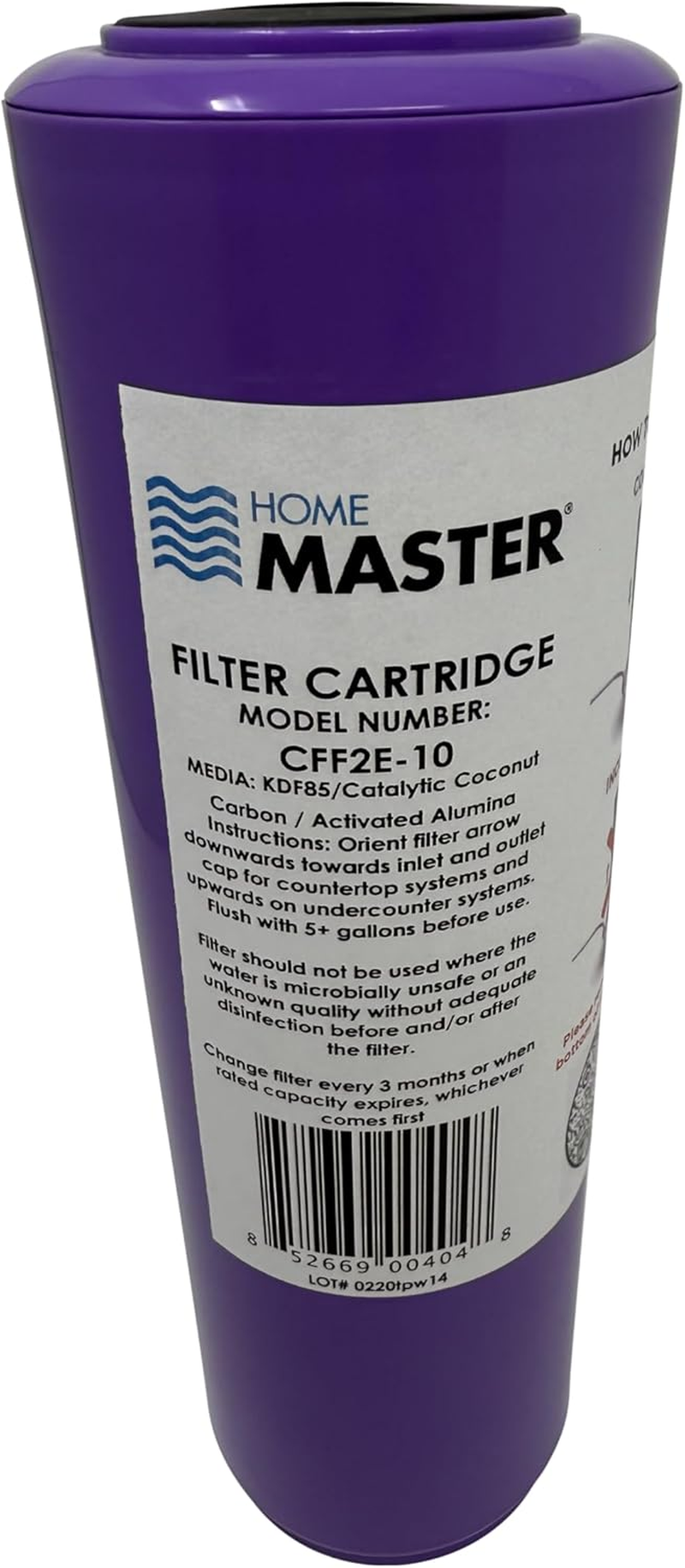 Home Master CFF2E-10 Jr F2 Elite Water Replacement Filter, 9.9X2.8X2.6, Purple