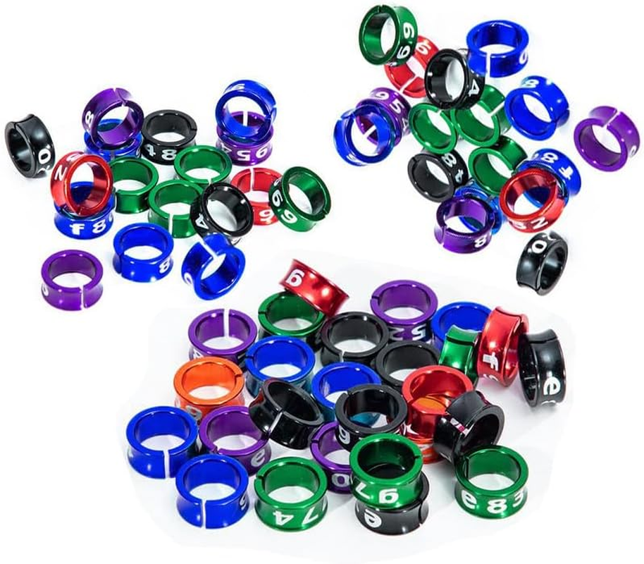 Naisfei Pack of 20 Bird Foot Rings, Inner Diameter Approx. 6 Mm, Open Bird Ring, for Birds, Parrots, Pigeons, Chicks (Mixed Colours) image number 4