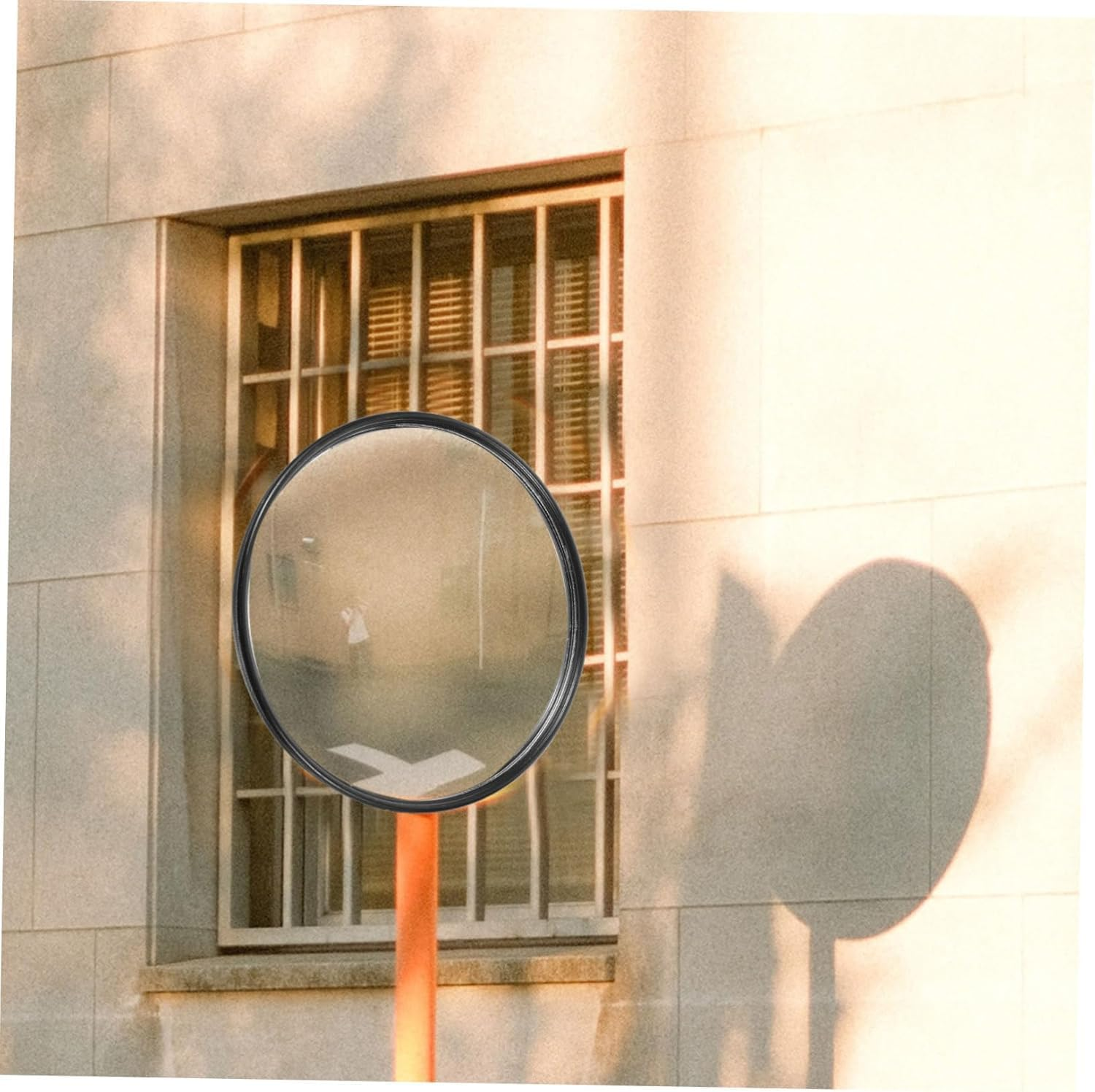 Limcryspp 12 Inch Convex Mirror, Traffic Safety Blind Spot Mirror, Wall Mounted Garage Safety Mirror, Clear Line of Sight (Black) image number 1