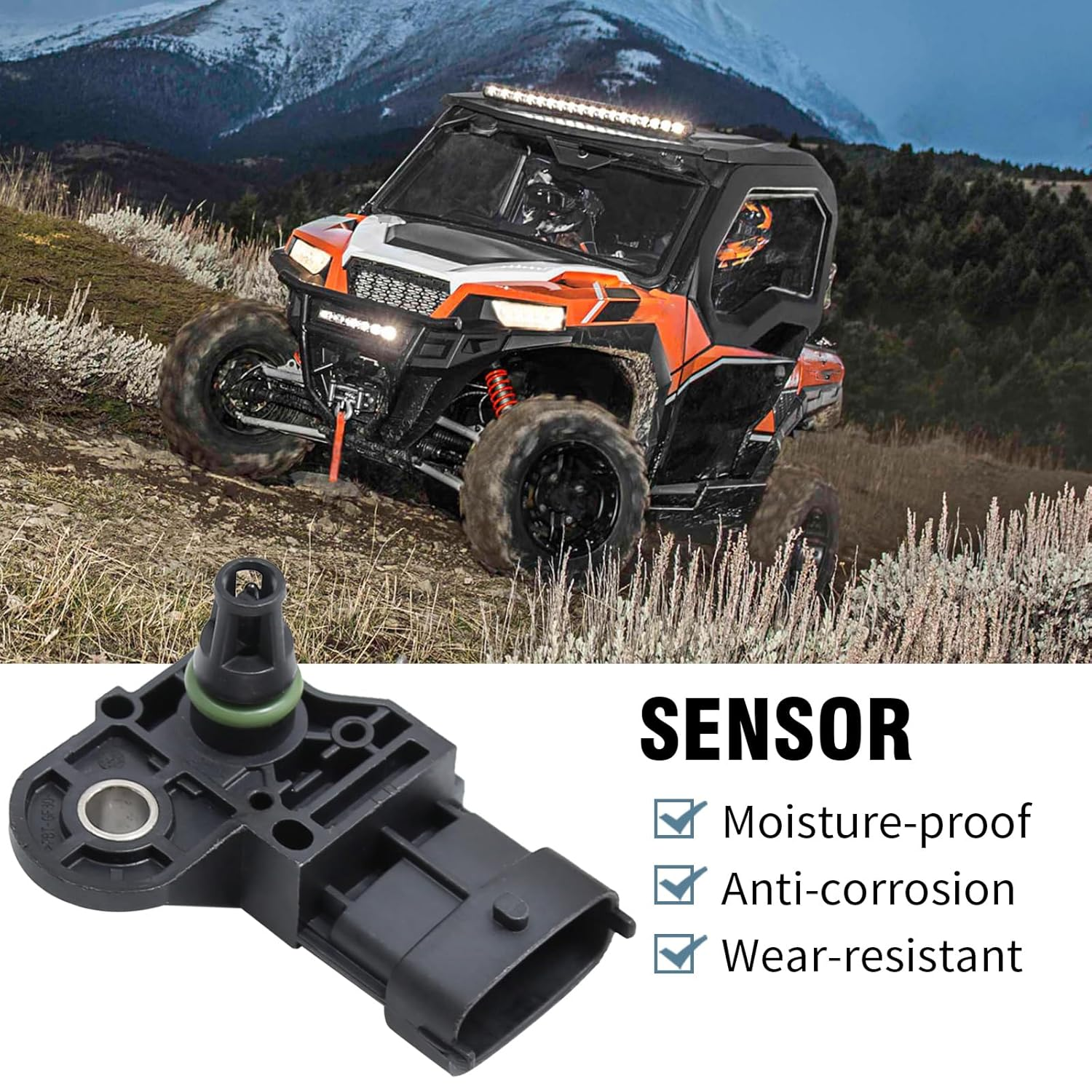 Saihisday 68211211AA MAP Sensor, Robust Manifold Absolute Pressure Sensor, Replacement for Jeep Grand Cherokee 2014-2018 Replacement for Ram 1500 2014-2018, Replaces 45962121F 46330273 image number 5