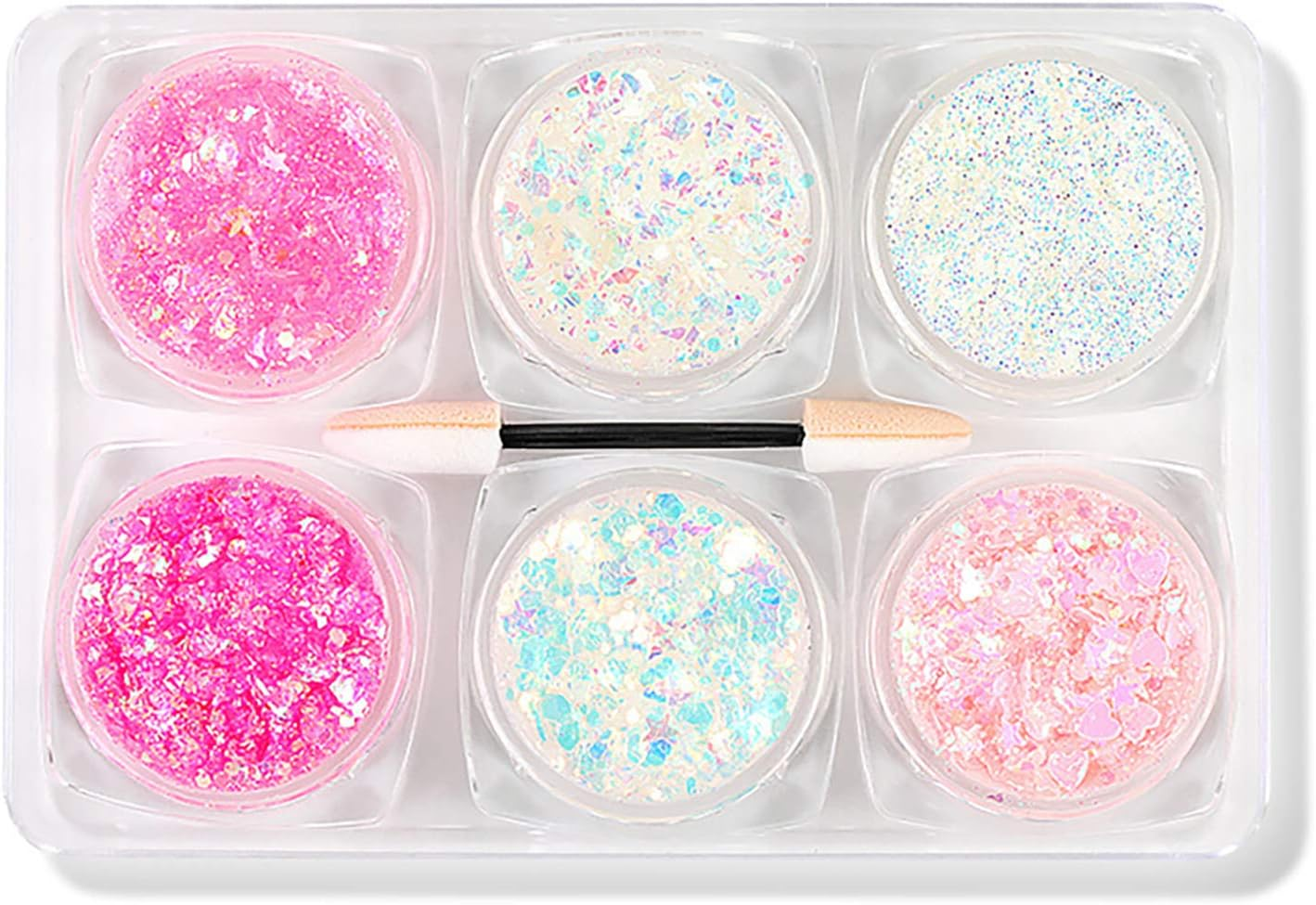 1 Set Nail Art Eye Makeup Fairy Sequins Fairy Pupil Phantom Color Glitter Mixed image number 1