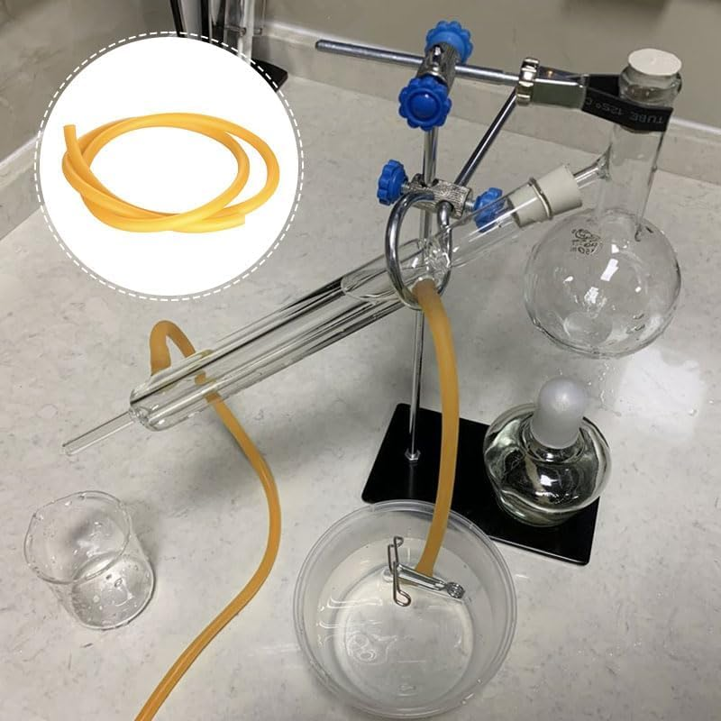 Natural Latex Rubber Tubing, Highly Elastic Hose Tubes, for Home Fitness Exercise Stretching, Laboratory Use (Yellow) image number 3