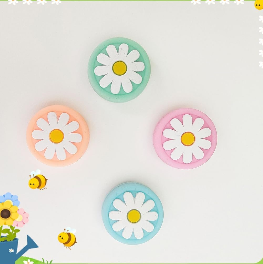 Daisy Joystick Thumb Stick Cap Universal Thumbstick Grip Cover Protective Cap Silicone Lite Button Cap Rocker Cap for Game Machine 8PCS image number 4