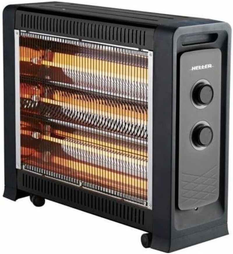 Heller 2400W Quartz Radiant Heater Fan Assisted Portable Electric Panel Heating image number 1