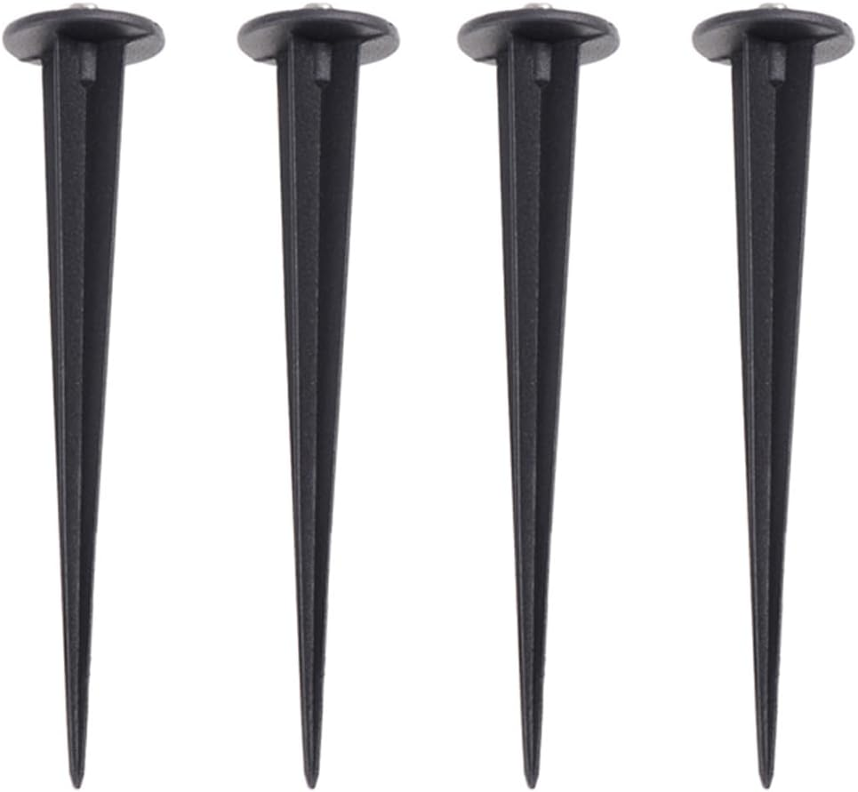 OSALADI Ground Spikes for Landscape Lights, Pack of 4 Garden Stakes, Lawn Lamp Ground Spikes with M5 Screw, Black, for Outdoor Garden, Patio, Yard image number 2