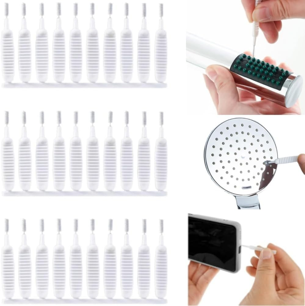 DACUAN 30 Pcs Anti-Clogging Shower Hole Cleaning Brush, Multifunctional Shower Head Small Cleaning Brush, Suitable for Phones, Window Slots image number 1