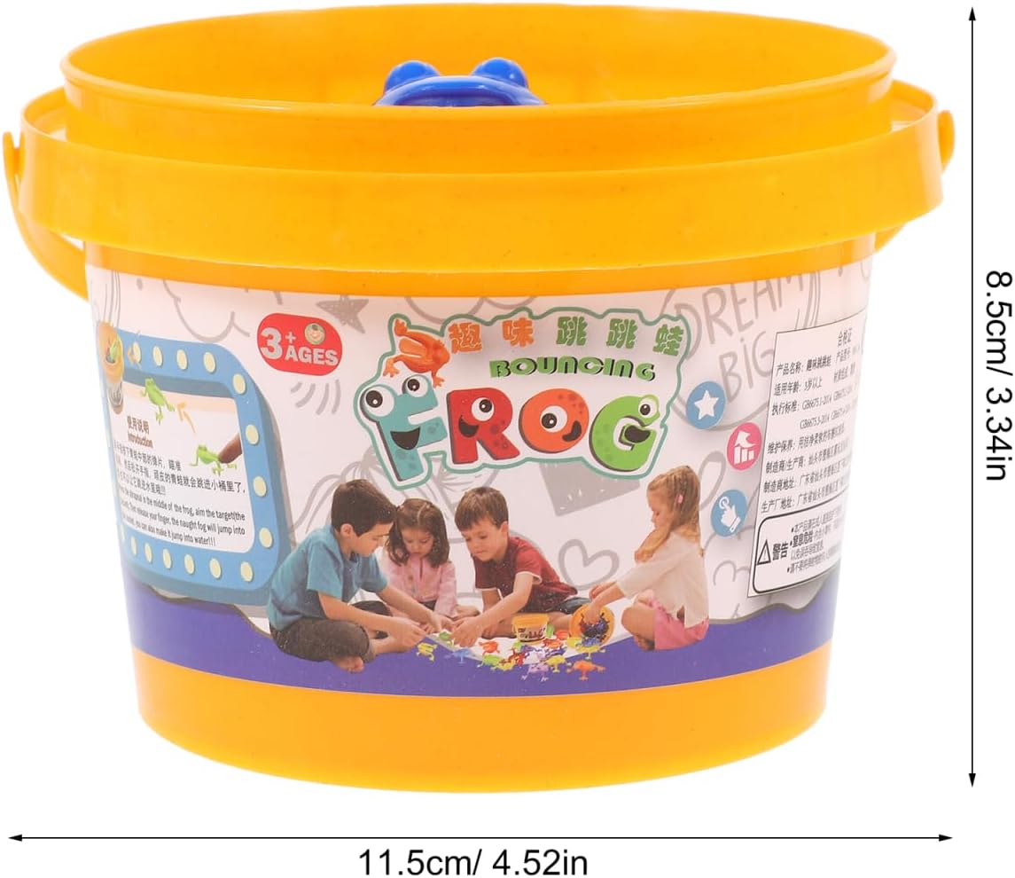 Frog Jumping Toys Bouncing Frog Toys Plastic S Jumping Toy Finger Pressing 12Pcs Bouncing Toy Game with Bucket for Kids Kids Jumping Toys Toys image number 2