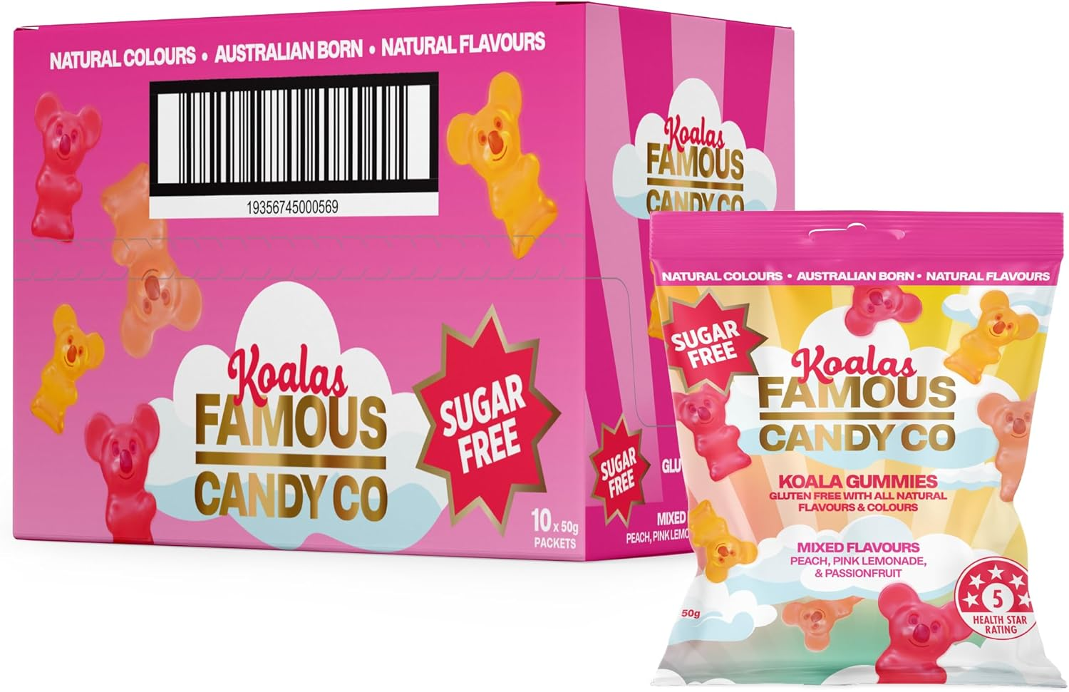 Famous Candy Koalas Mixed 50 G (10 Bags)