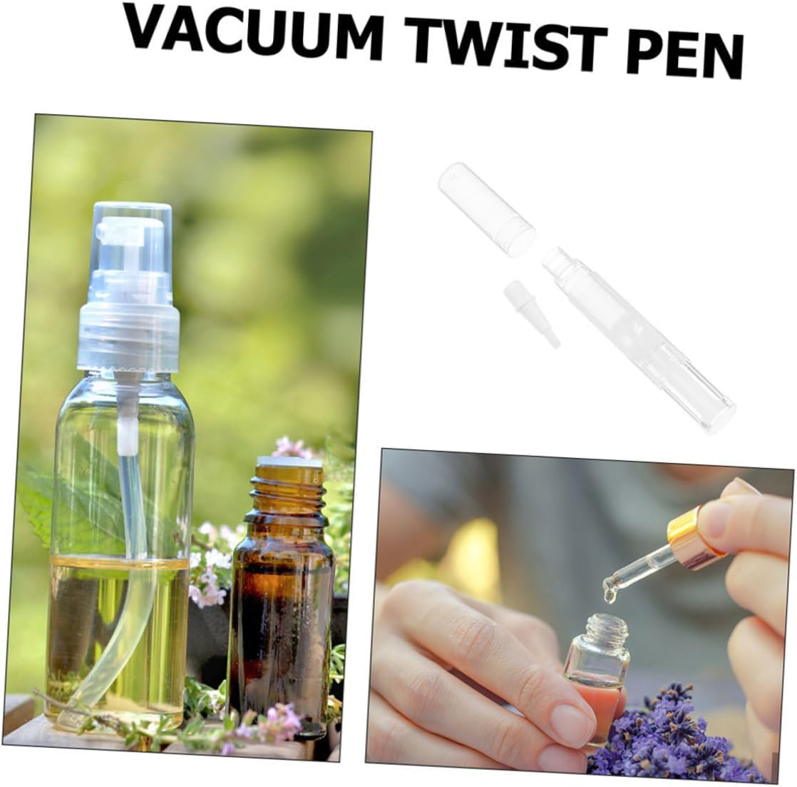 Ciieeo 5Pcs Transparent Refillable Nail Oil Pens with Brush Tip Twist Container for Cuticle and Lip Oil Care Portable Makeup Applicator for Manicure and Professional Salon Use image number 5