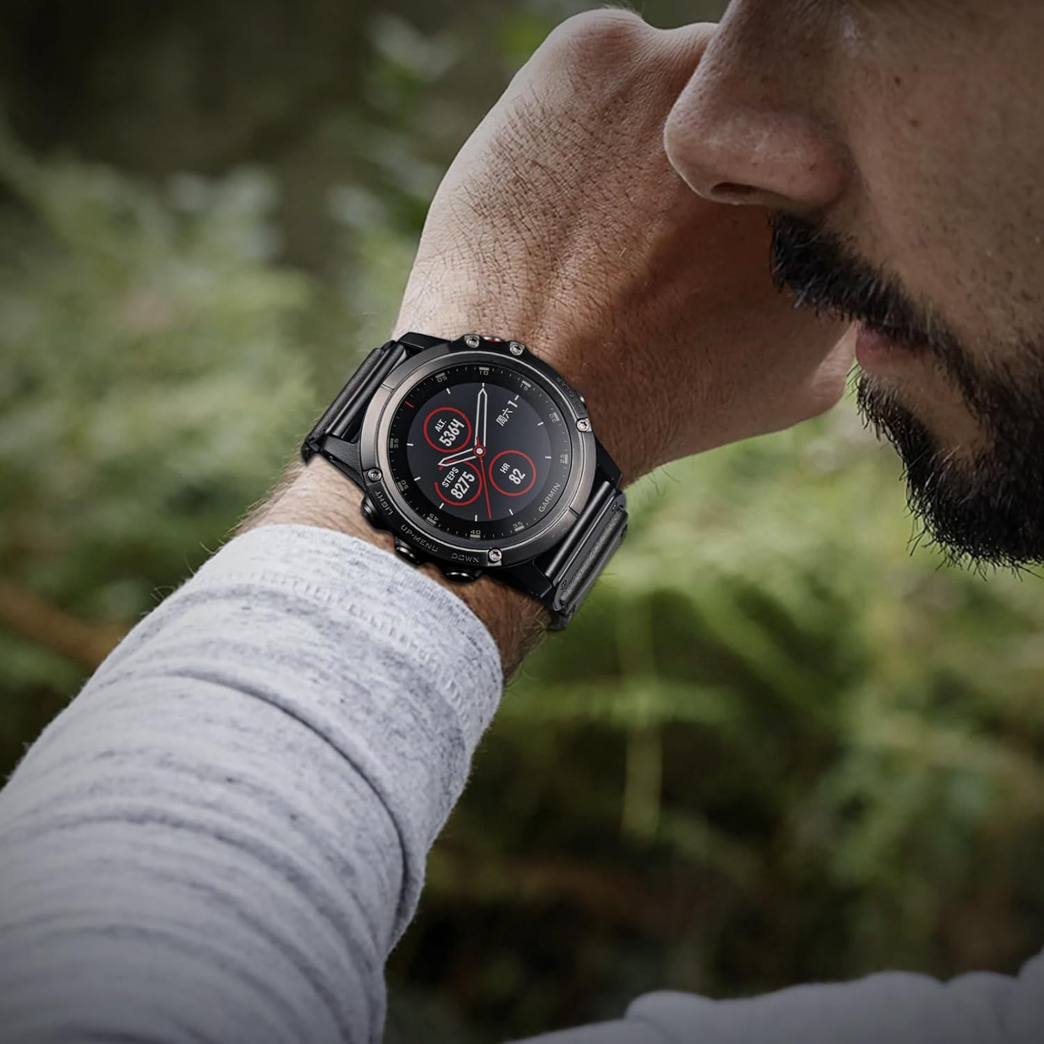 Hemsut H Compatible with Fenix 5 Band 22Mm Width Soft Horween Leather Watch Strap for Fenix 5 Plus/Fenix 6/Fenix 6 Pro/Fenix 7/Exip/Forerunner 935/945/Approach S60/Quatix 5&hellip; image number 2