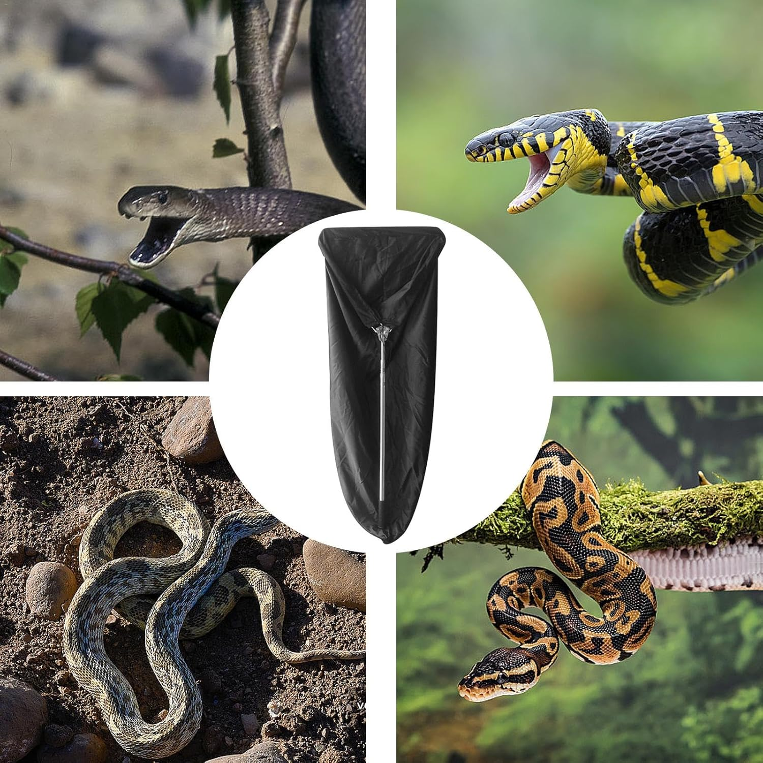 Snake Catcher Grabber - Extendable Snake Stick with Bag | Safe Reptile Grabber, Reptile Grabber Rattlesnake | Telescopic Snake Catching Bag | Long Reach Tool for Rattlesnake, Reptile, Snake Hook image number 6