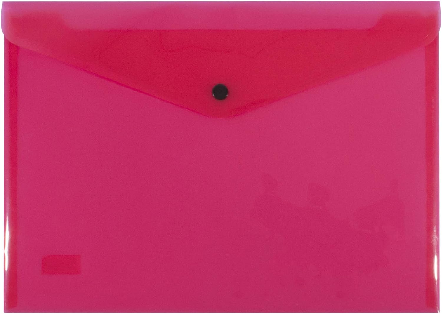 Bantex, Document Wallet A4, Button Closure, Translucent, Red, Polypropylene image number 1