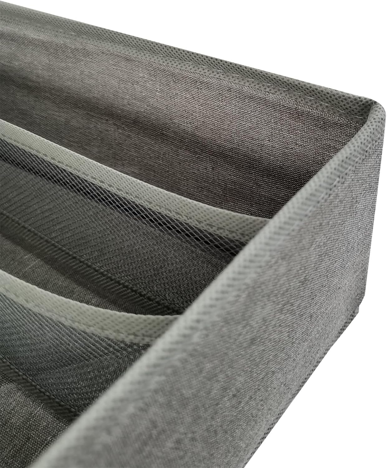 SCIKHEFT 3 Pack Bra Underwear Drawer Organizer Dividers Foldable Dresser Closet Organizers and Storage Boxes for Bra, Socks, Underwear, Ties(Grey)