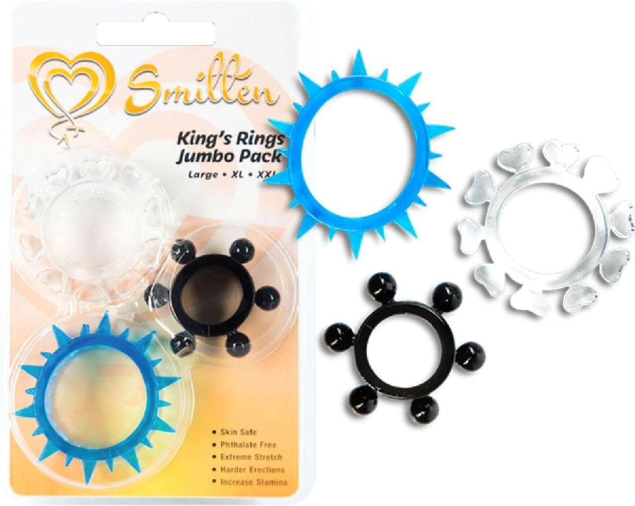 Smitten Jumbo King'S Rings, 3 Count, Pack of 3 image number 2