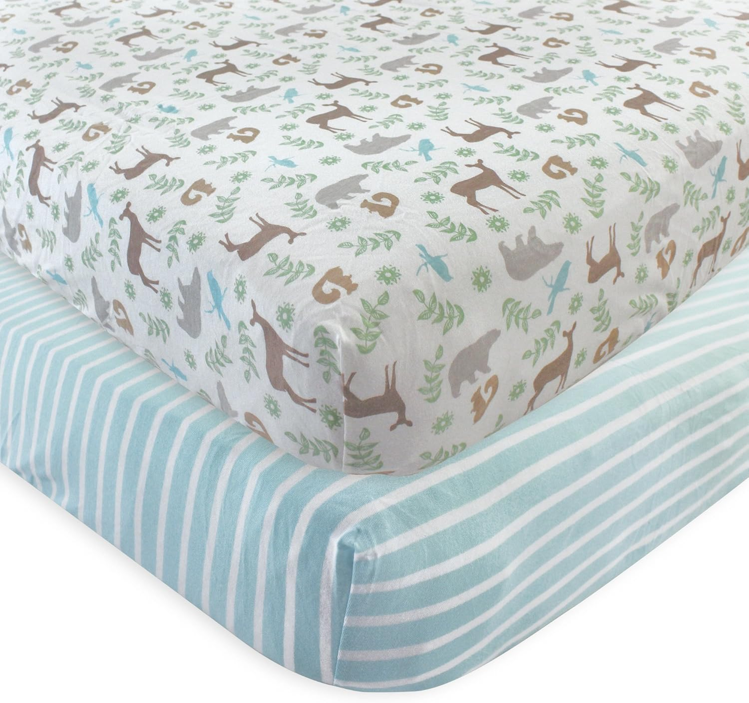 Touched by Nature Unisex Baby and Toddler Organic Cotton Crib Sheet, Barely Pink, One Size image number 5