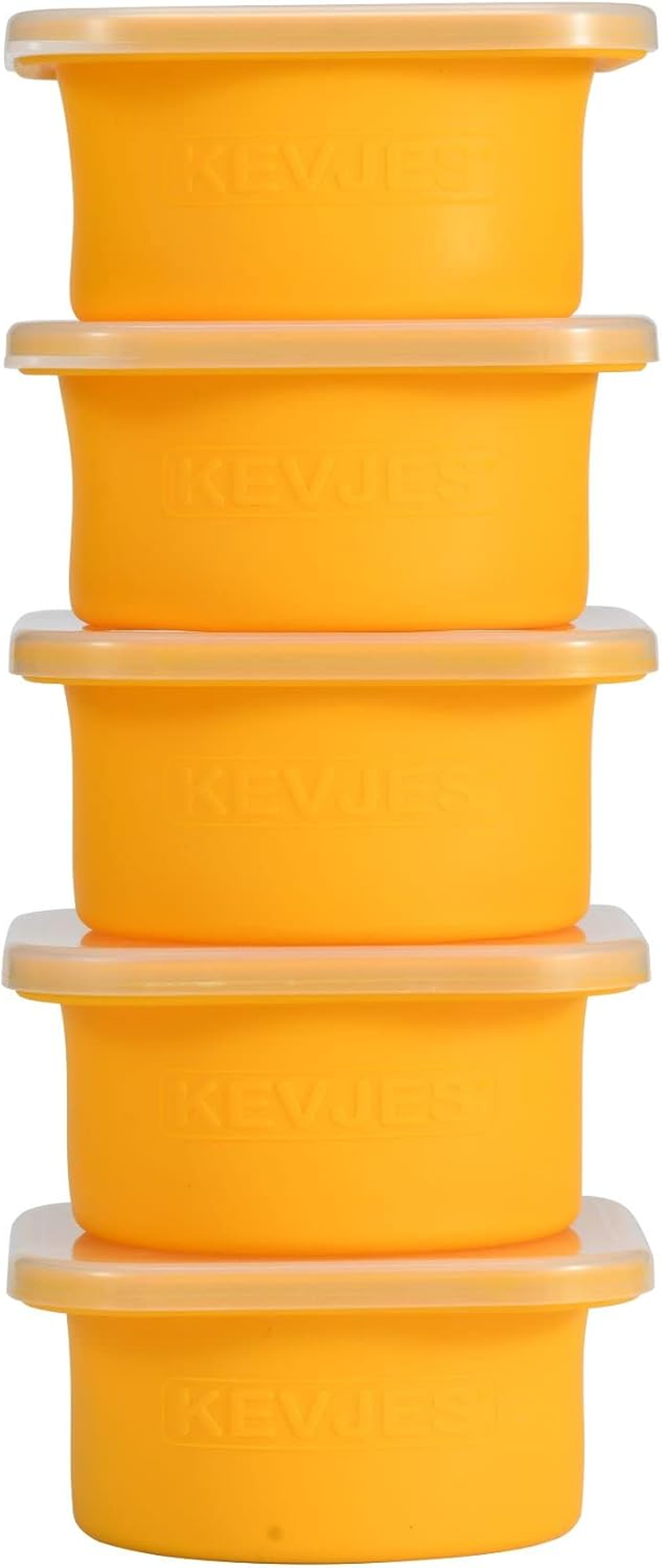 KEVJES Stackable Silicone Artisan Pizza Dough Proofing Containers with Lids Pizza Making Accessories (1 Yellow+1 Green+1Blue+1 Gray+1 Space Gray)
