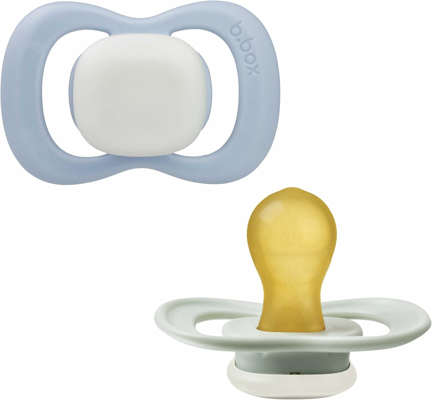 B.Box Glow Latex Pacifier Twin Pack, Blush/Latte, Size 1