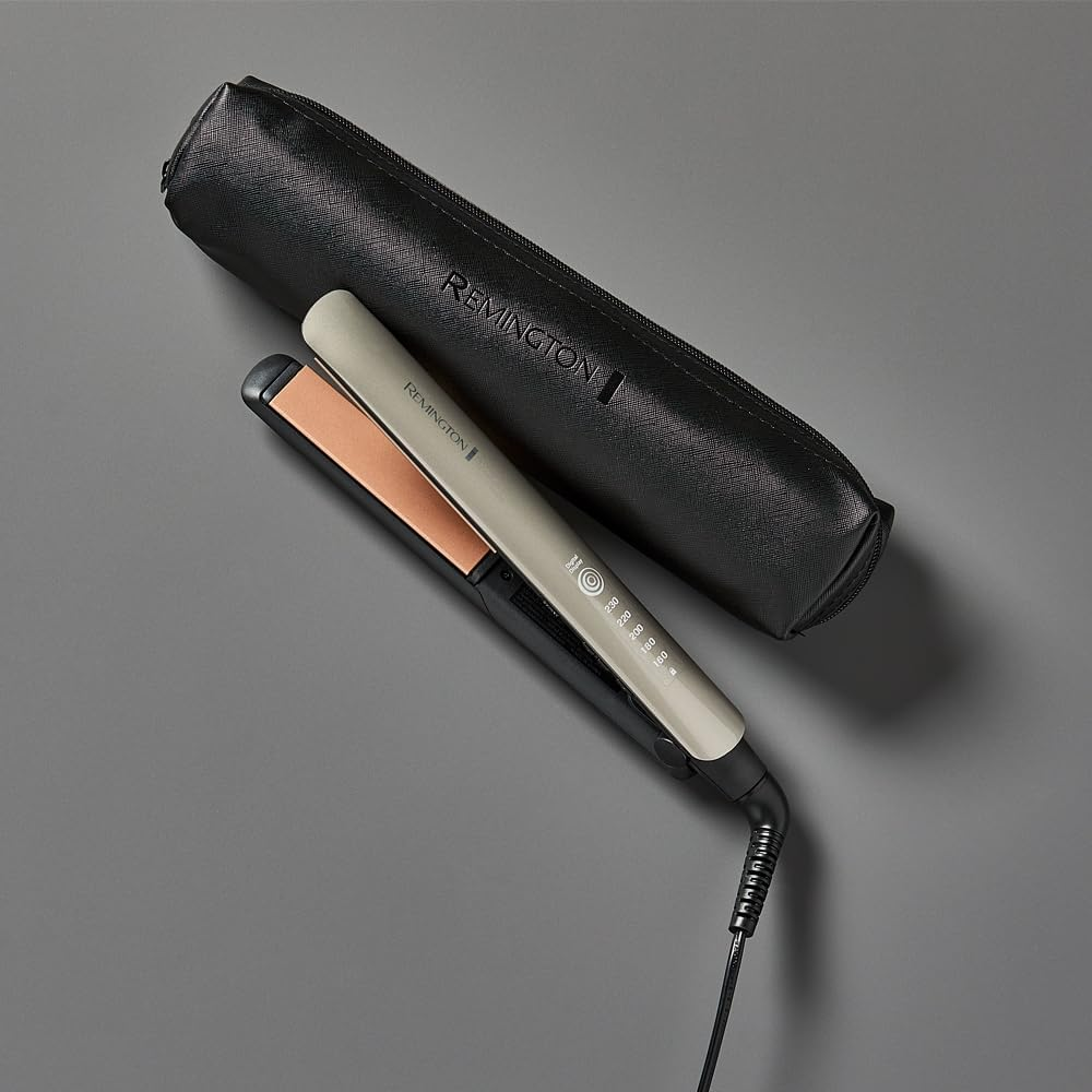 Remington Professional Hair Straighteners [Heat Protection Sensor to Reduce Hair Damage] Keratin Protect (High-Quality Keratin Ceramic Coating with Almond Oil) Digital Display, 160-230&deg;C, Hair Straightener S8593 image number 1