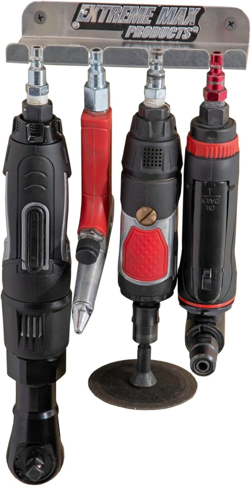 Extreme Max 5001.6297 6" Mini Air Tool Holder for Enclosed Race Trailer, Shop, Garage, Storage - Silver - Black image number 3