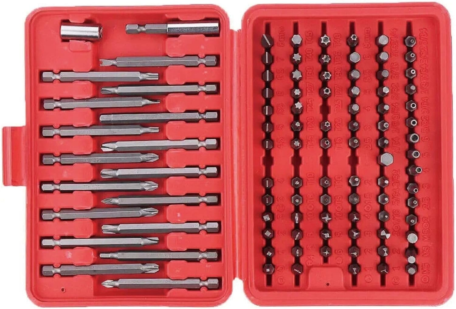 Tootoo 98PC 75MM Security Bit Set Drill Star Hex Spanner Torx Magnetic Screwdriver PH2 image number 6