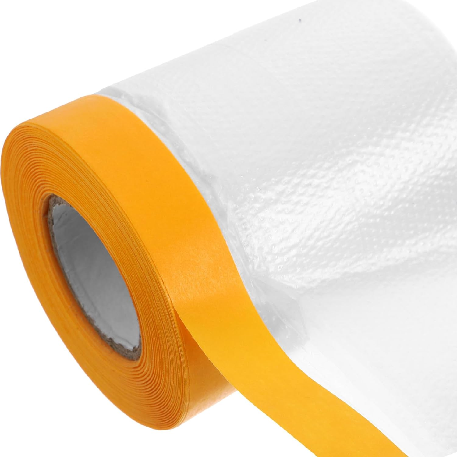 ARTIBETTER 3 Rolls Pre-Taped Paint Films, Adhesive Masking Film Plastic Sheeting with Tape Automotive Tape Paint Adhesive Protective Film for Car Painting Auto Body Protections image number 3