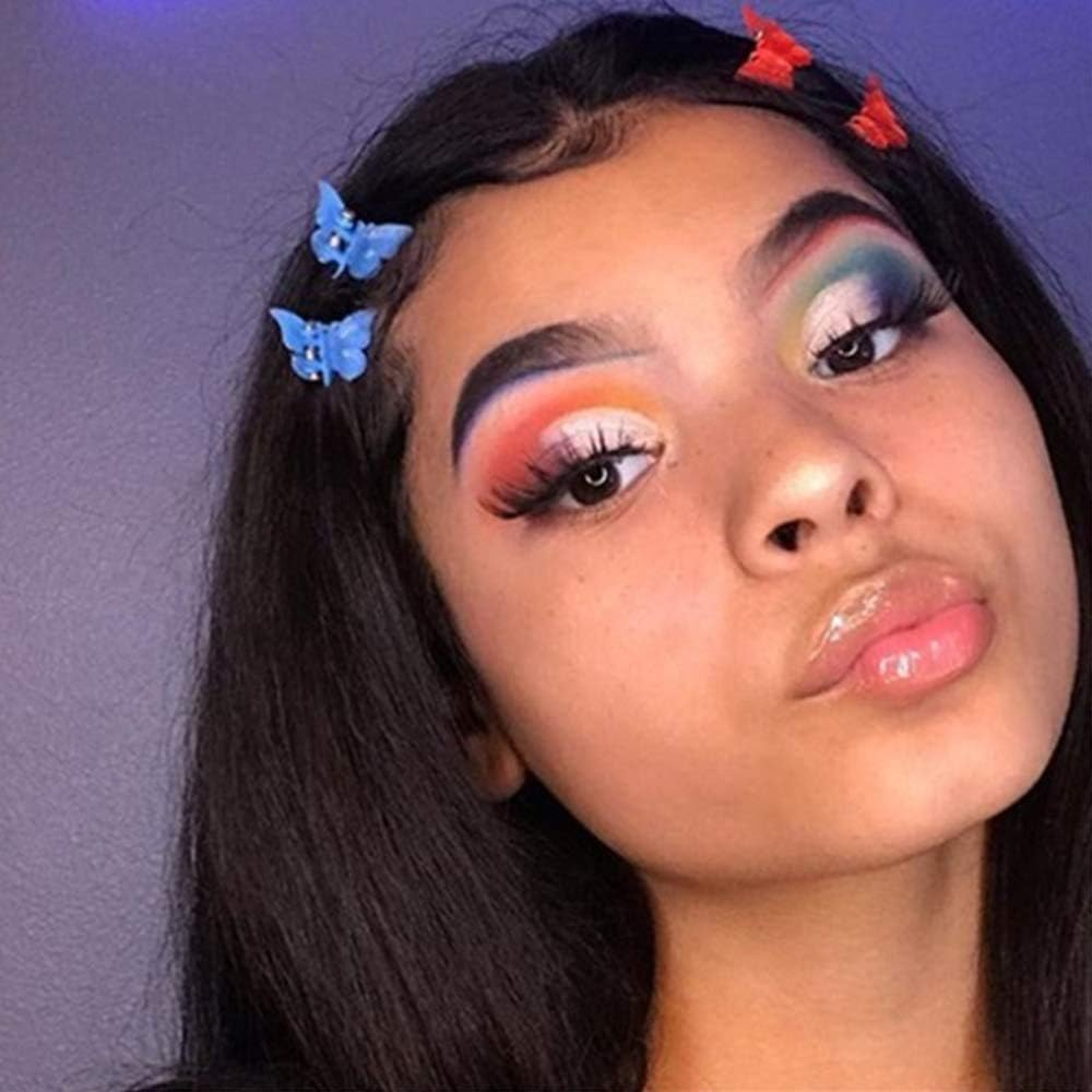 50 Pack Butterfly Hair Clips Pastel Mini Cute Accessories for 90S Girls Women, Matte Colors Assorted Color, Beautiful and Random Colour image number 4