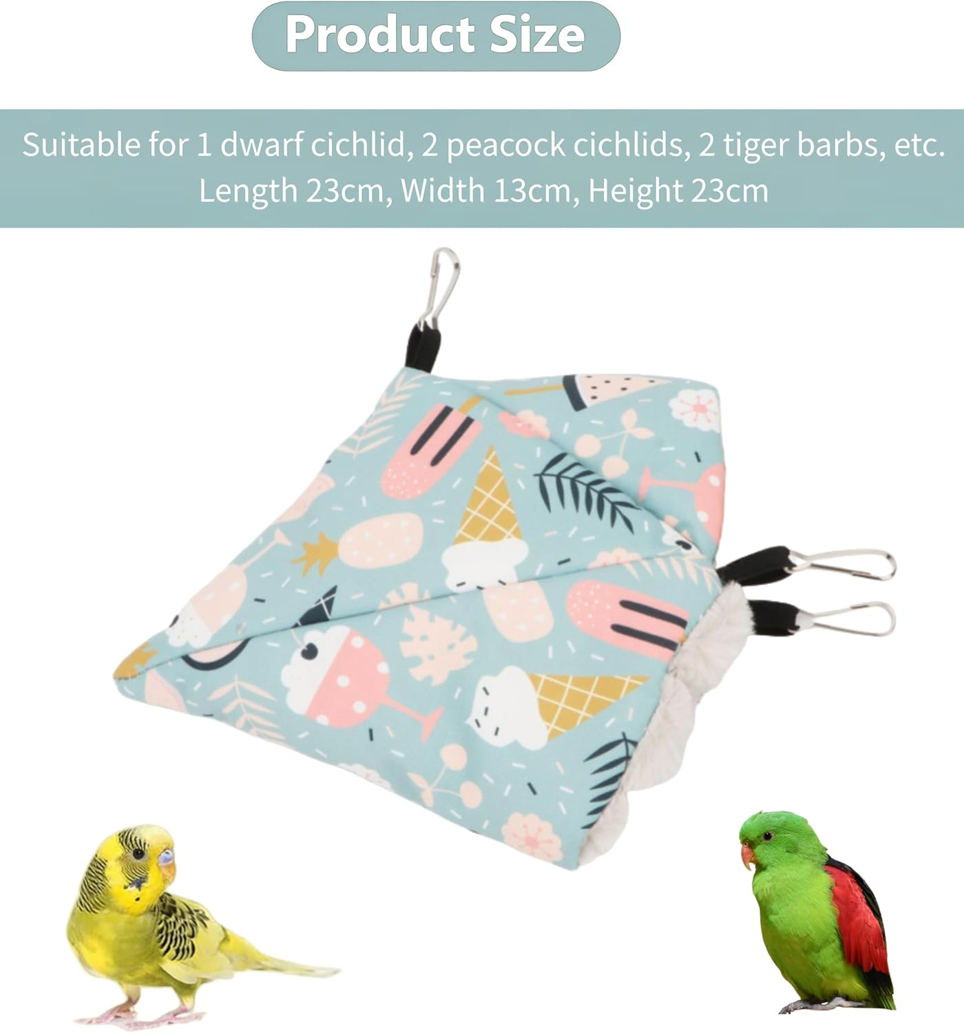 Guangyu Bird Nest for Cages, Plush Hanging Bed as Warm Bird Tent for Sleeping & Playing, Waterproof Winter Sleeping Nest for Parrots, Budgies, Cockatiels and Canaries image number 3