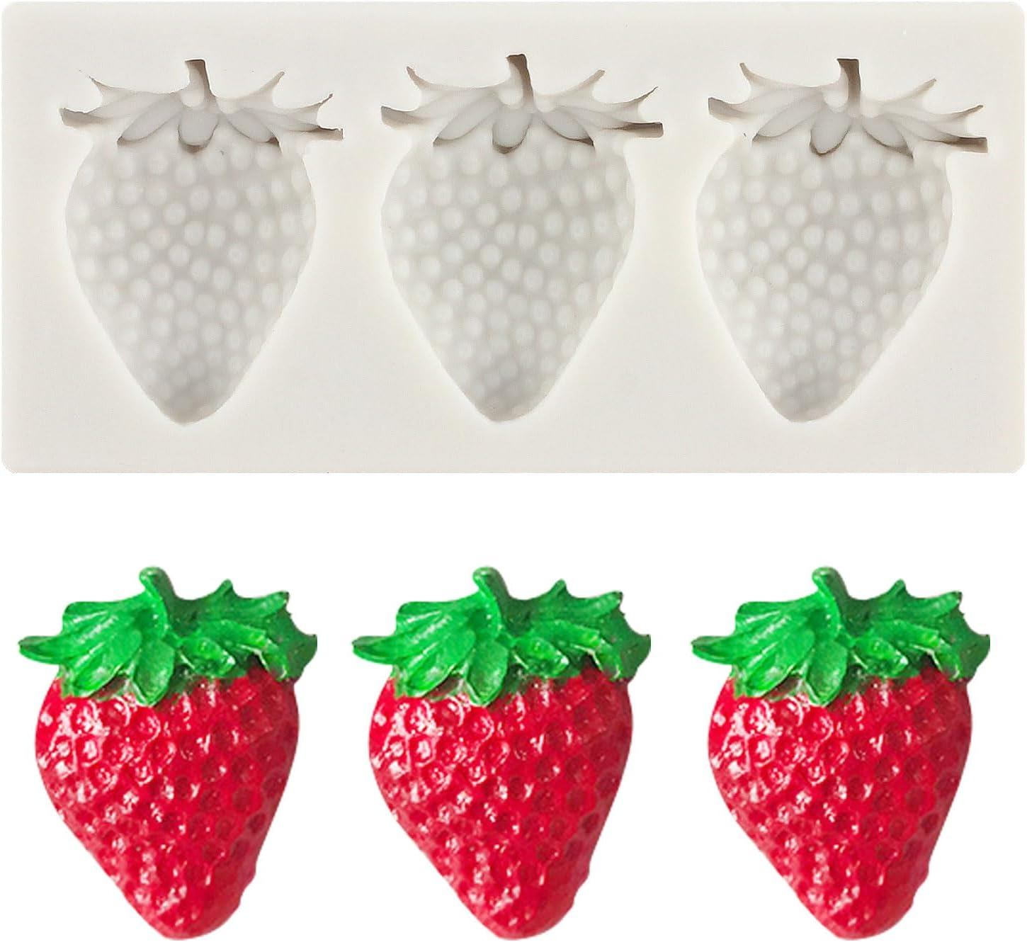 Strawberry Fondant Molds Mini Fruit Chocolate Cake Decorating Silicone Molds for Cupcake Topper Candy Polymer Clay Gum Paste image number 5