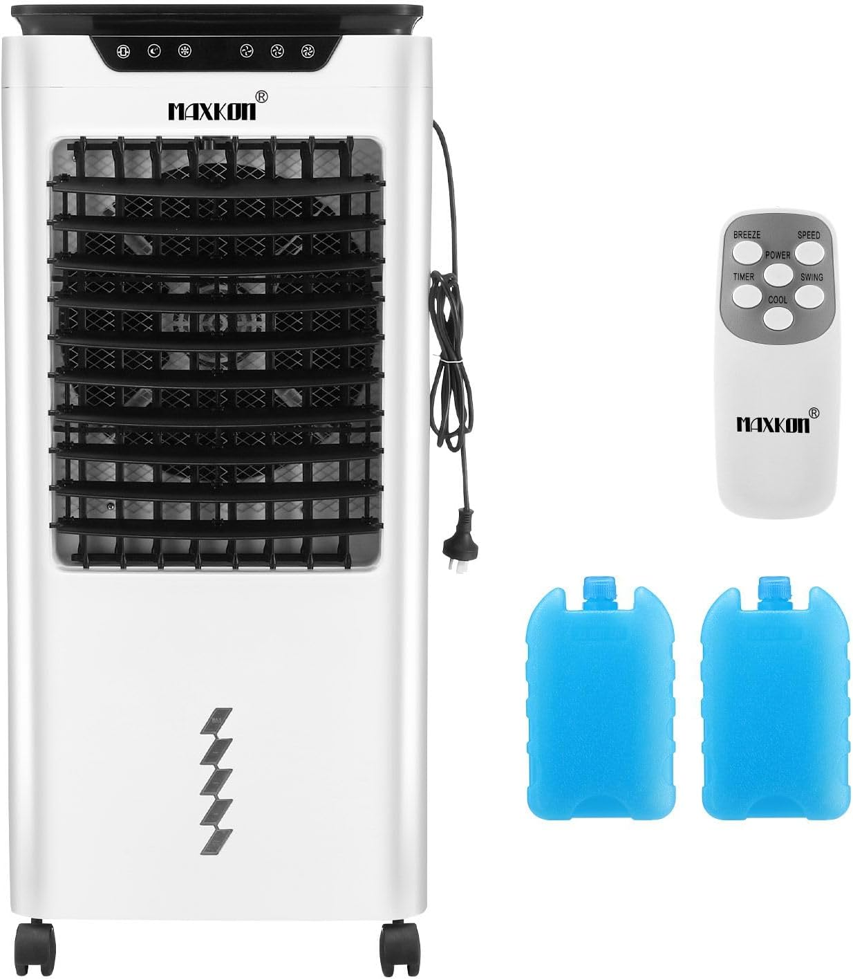 Maxkon 3 in 1 Evaporative Air Cooler Portable Cooling Fan Purifier Humidifier 36L Swamp Home Commercial Industrial Ionizer Conditioner image number 4