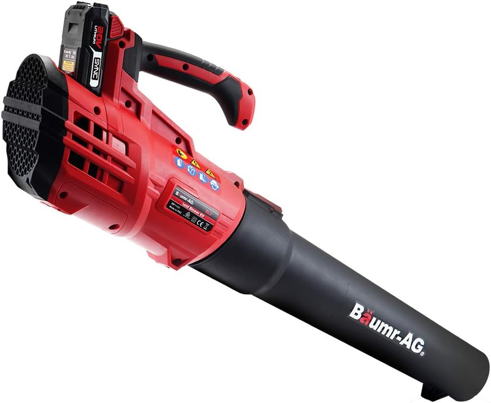 Baumr-Ag 20V Cordless Leaf Blower 20V 2.0Ah Lithium-Ion Battery W/Charger Kit with 5-Speed Blowing Capacity and Lightweight One-Hand Operation, BL3 image number 3