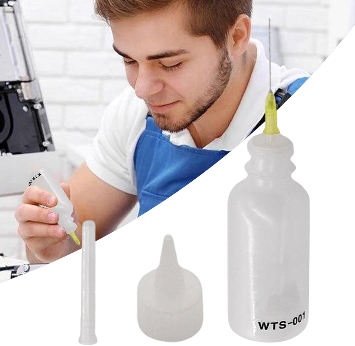 Needle Tip Squeeze Bottle | Quilling Tool Precision Tip Squeeze Bottle Glue Applicator,Oil Solvent Applicator Portable Liquid Dropper Bottles for Soldering Electronics image number 3