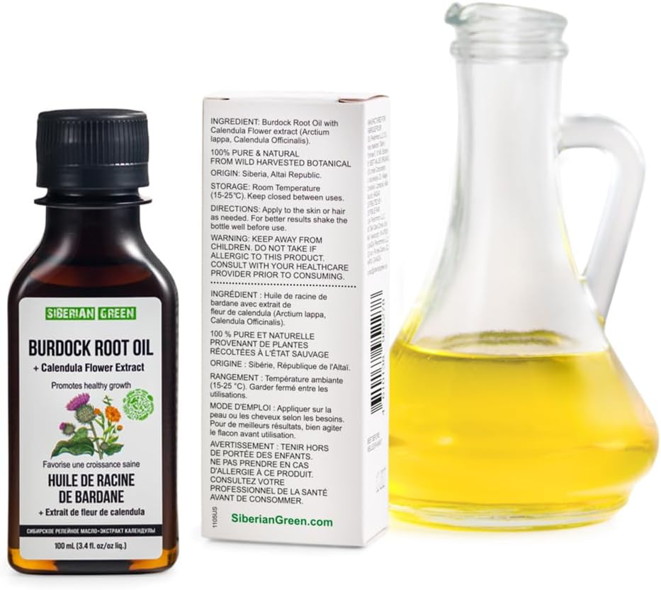 Siberian Green Burdock Root Oil with Calendula Oil Extract 100Ml image number 2