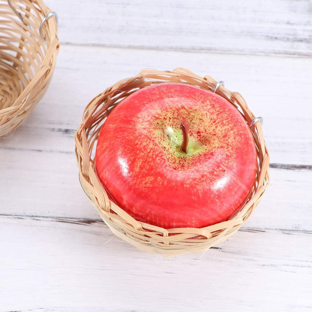 ANCLLO 3Pcs Natural Bamboo Handmade Bird Nest with Hook Bird House for Resting Feeding Breeding Bird Cage Parakeets Parrots and Small Animals