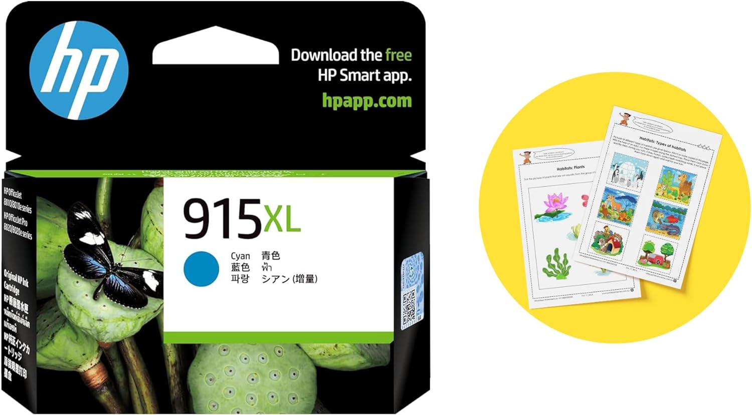 HP 915XL Genuine Original High Yield Black Printer Ink Cartridge Works with HP Officejet 8010, HP Officejet Pro 8020, HP Officejet Pro 8030 All-In-One Printer Series (3YM22AA)