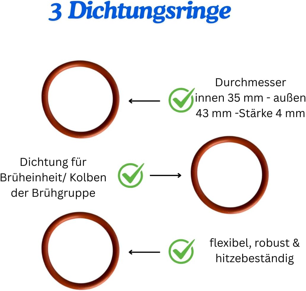 Delonghi Coffee Machine Care Kit - 3 Seals Silicone Grease 2 Brushes - Fits Esam ECAM ETAM EAM EPAM - Magnifica Primadonna Eletta Maestosa Dinamica image number 3