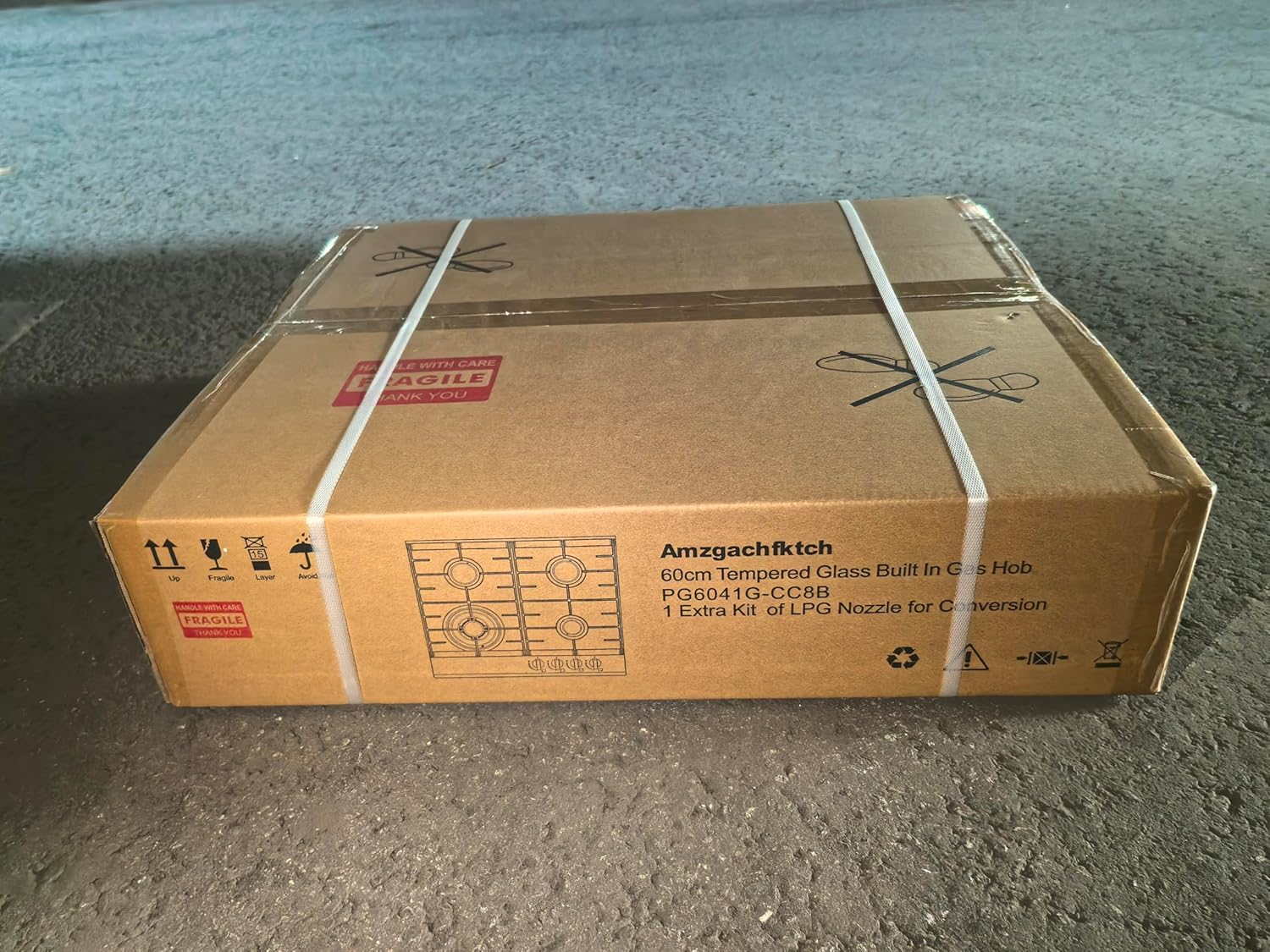 Amzgachfktch 60Cm Built-In Gas Cooktop, 4 Burner Black Tempered Glass Stove with Flame Failure Safety & Dual Fuel (NG/LPG) - for Modern Kitchen, Apartment, Caravan image number 2