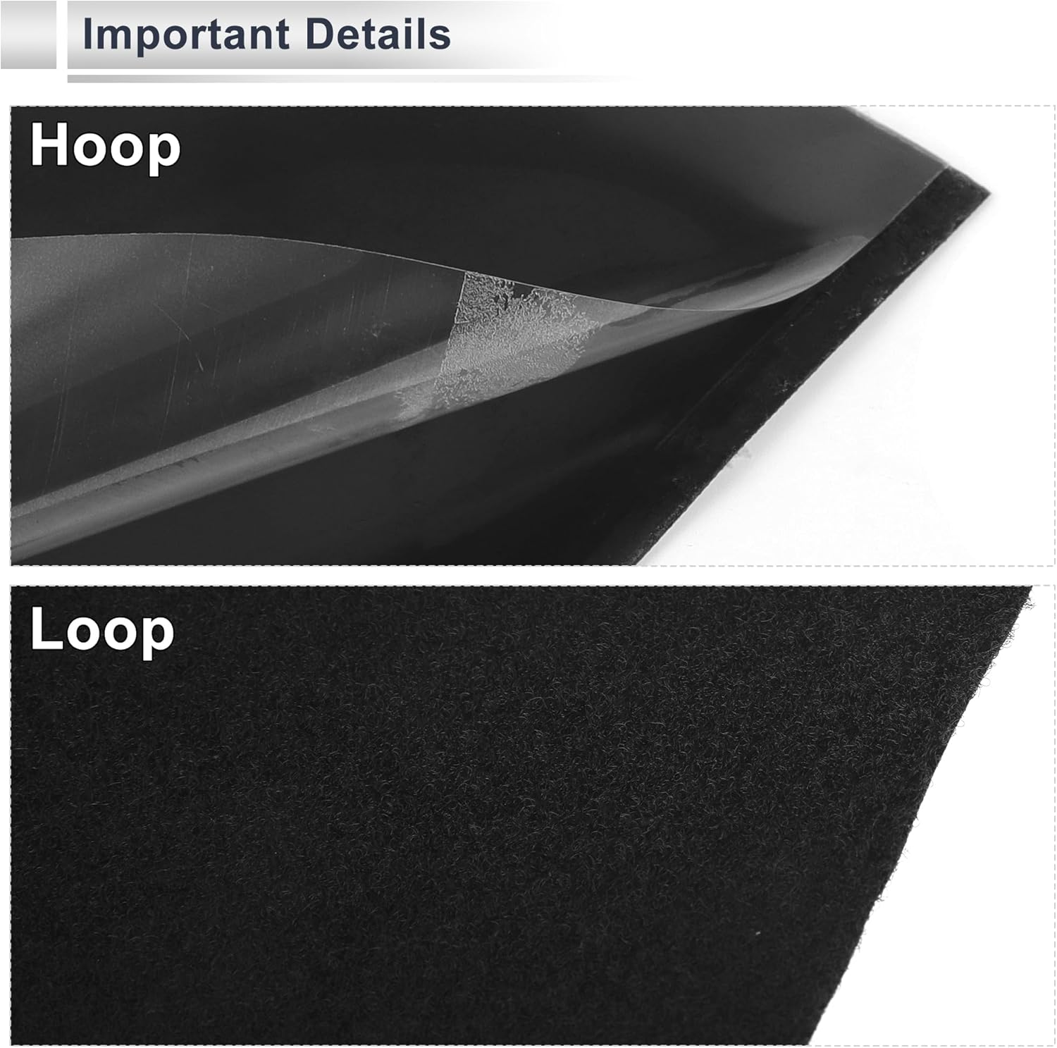 X AUTOHAUX 1 Pc Universal Hook and Loop Tape Adhesive Back Single Sided Adhesive Back Home Office Phone Mount Adhesive Tape Black 82.02Ftx4.33" image number 2