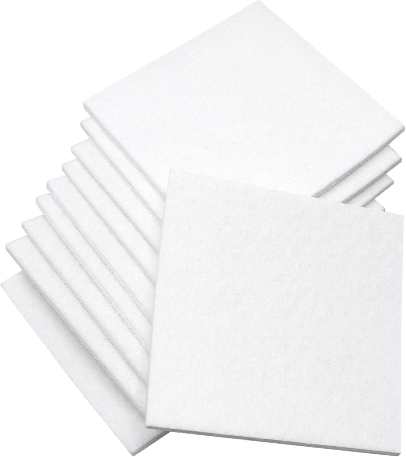 Adsamm&reg; / 10 X Self-Stick Felt Pads / 3.94'' X 3.94'' (100X100 Mm) / White / Square / Felt Thickness of 0.138''(3.5 Mm) / Self-Adhesive Furniture Glides in Top-Quality image number 4
