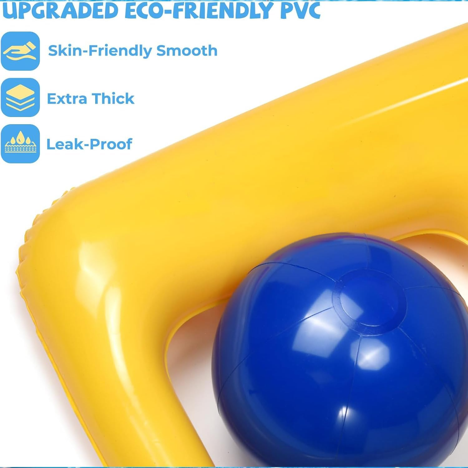 Inflatable Pool Tic Tac Toe Game Set with 10 Balls - Fun Water Party Game for Groups (2-10 Players) image number 5