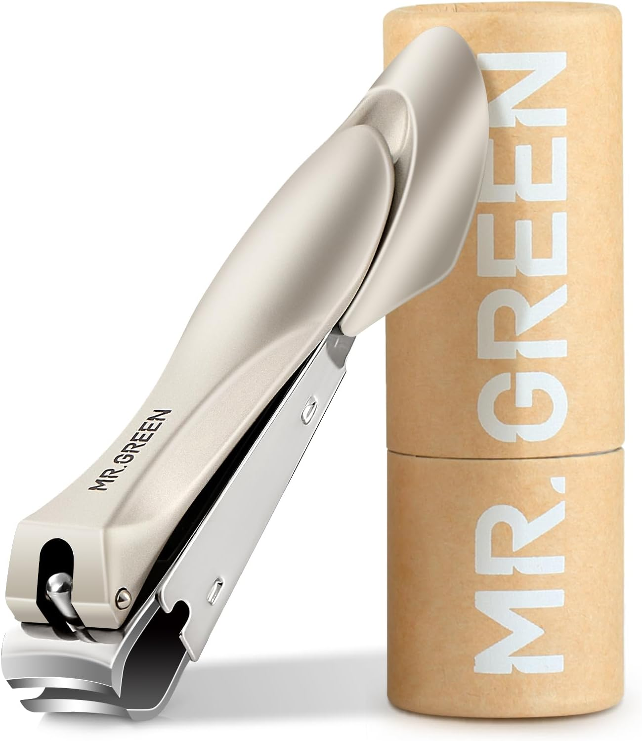 MR.GREEN Nail Clippers Stainless Steel anti Splash Fingernail Cutter Manicure Tools Bionics Design Pedicure Scissor Nail Trimmer (Nail Clipper (Large))